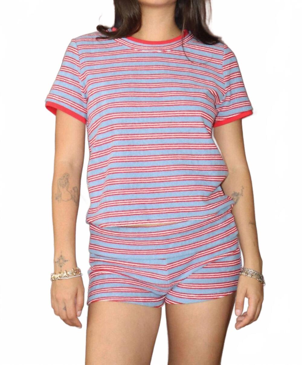 NEW BAILEY ROSE rocket pop ringer short tee in pink